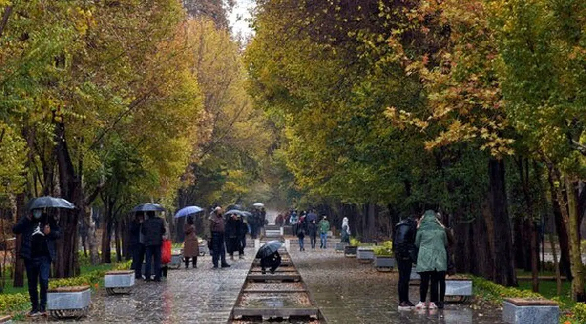 باران پاییزی در تهران