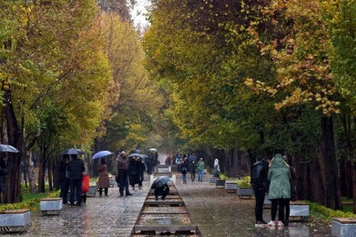باران پاییزی در تهران