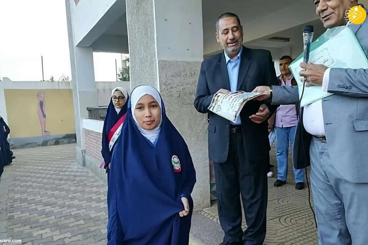 (تصاویر) جنجال چادر ایرانی بر سر دختران دانش آموز در مصر!
