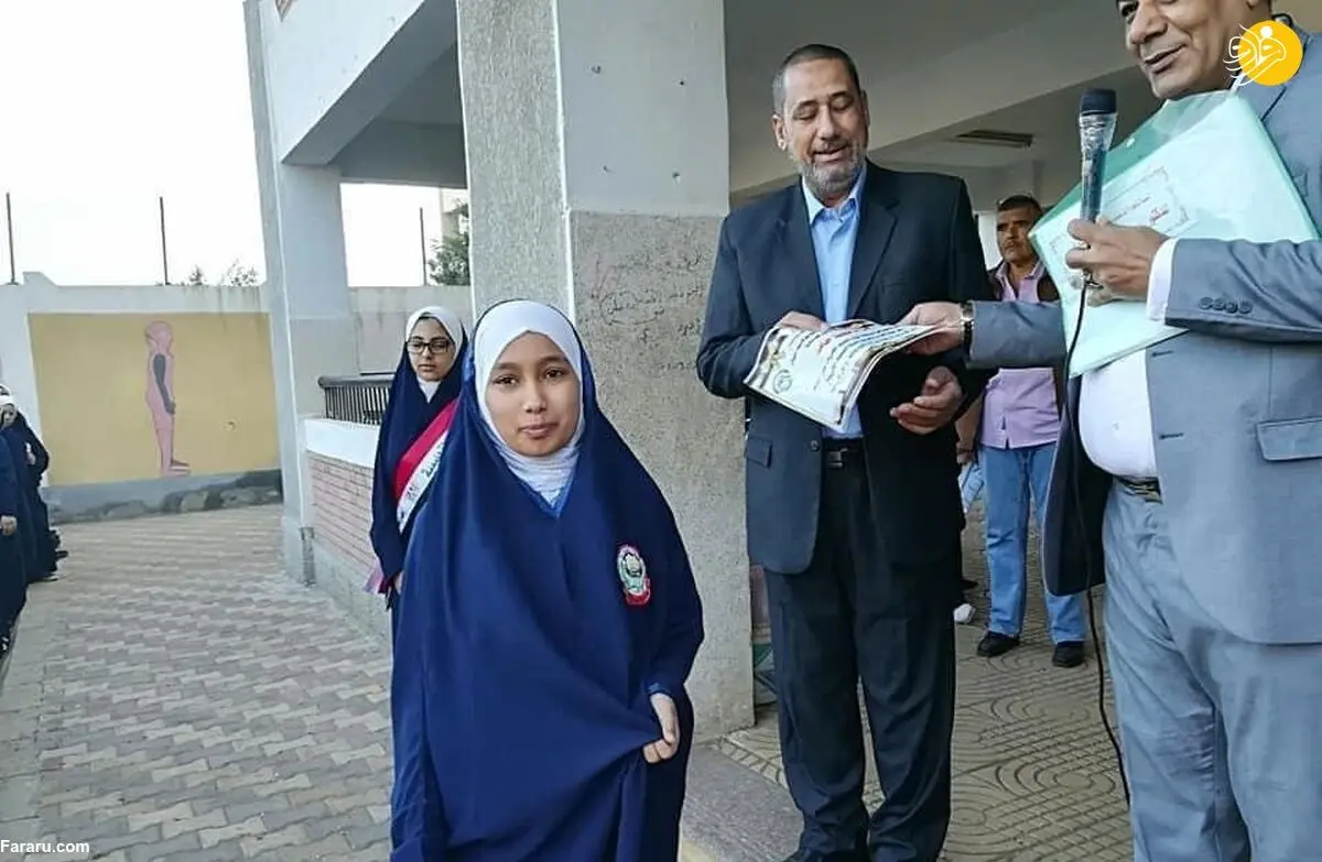 (تصاویر) جنجال چادر ایرانی بر سر دختران دانش آموز در مصر!