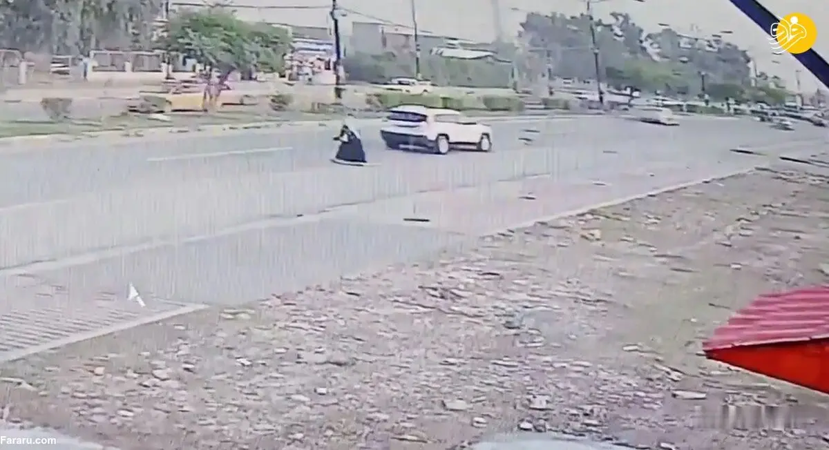 (ویدئو) مرگ زن عراقی در تصادف