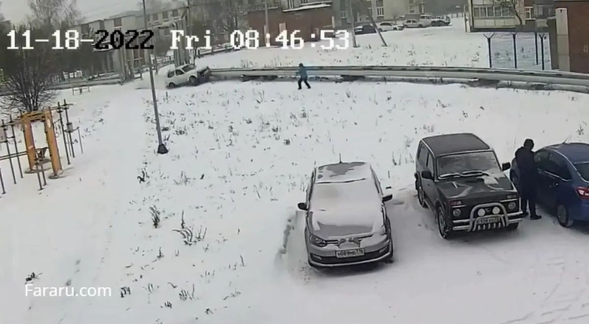 (ویدئو) برخورد راننده مست با عابرپیاده