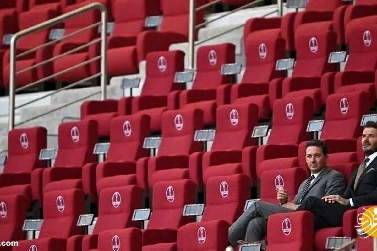 (عکس) دیوید بکام تماشاگر ویژه بازی ایران و انگلیس