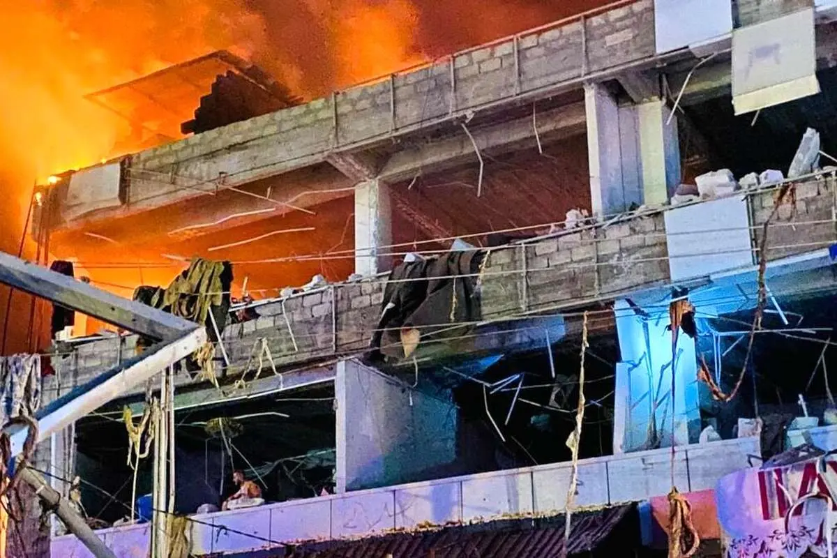 (تصاویر) انفجار گاز در ساختمان مسکونی در دهوک عراق