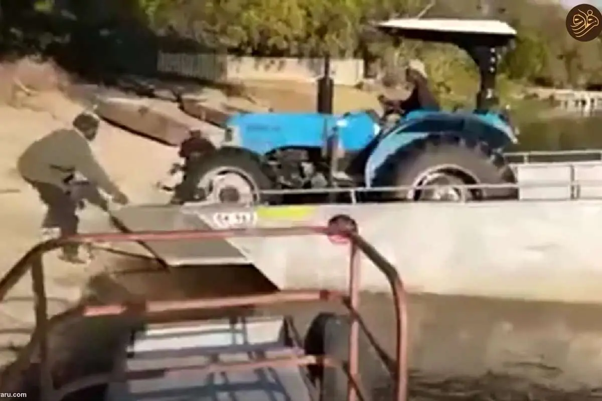 (ویدئو) تراکتور غرق شد!