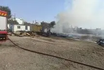 جزئیات آتش‌سوزی کارگاه پالت‌سازی در محمدشهر کرج 