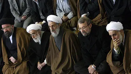 عکس>حاضران صف اول نماز جمعه دیروز