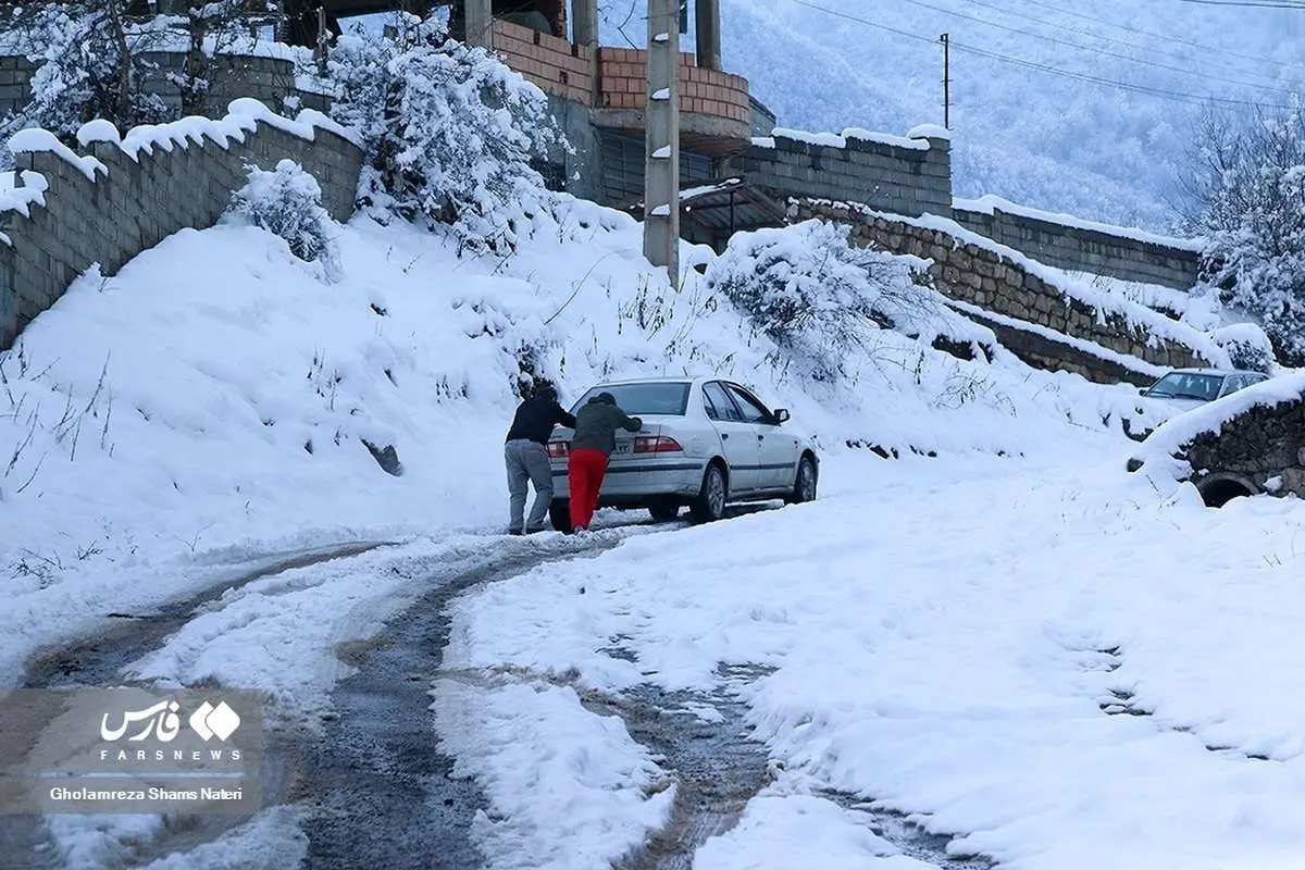 (تصاویر) پاییز برفی مازندران