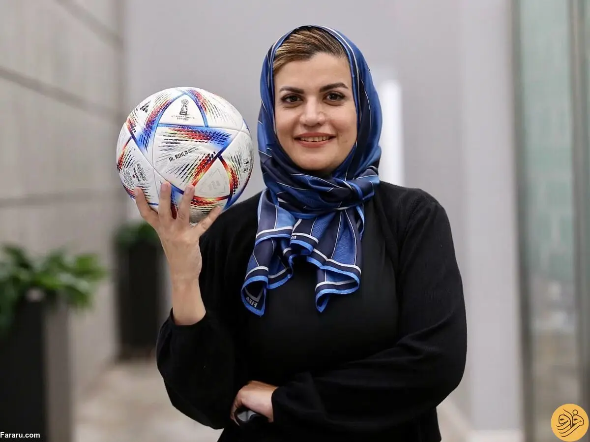 (عکس) زن ایرانی مسئول مراقبت از بازیکنان مراکش و امریکا