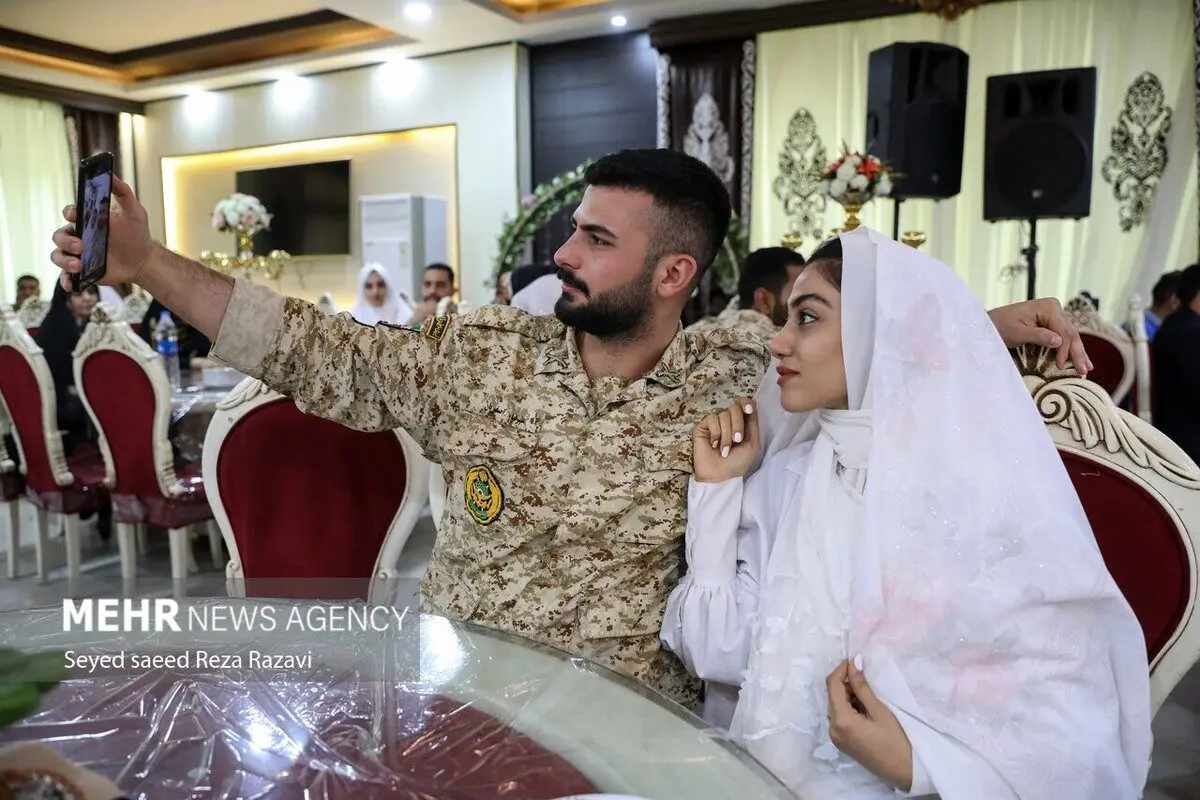 (تصاویر) جشن ازدواج ۲۵۴ سرباز وظیفه