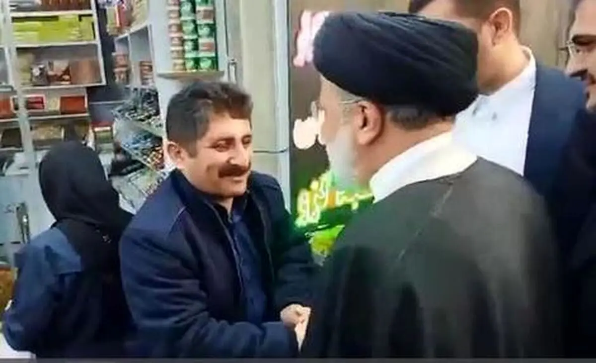 (ویدئو) حضور رئیسی در بازار سنندج