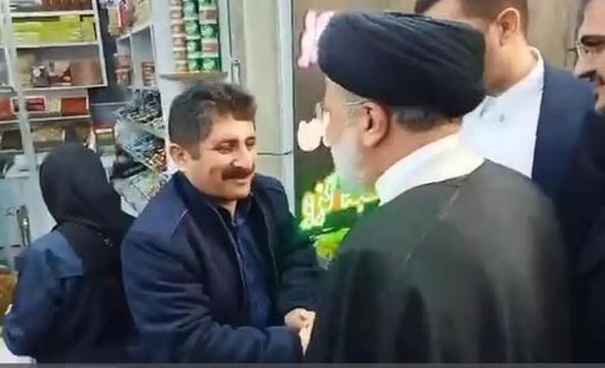 (ویدئو) حضور رئیسی در بازار سنندج
