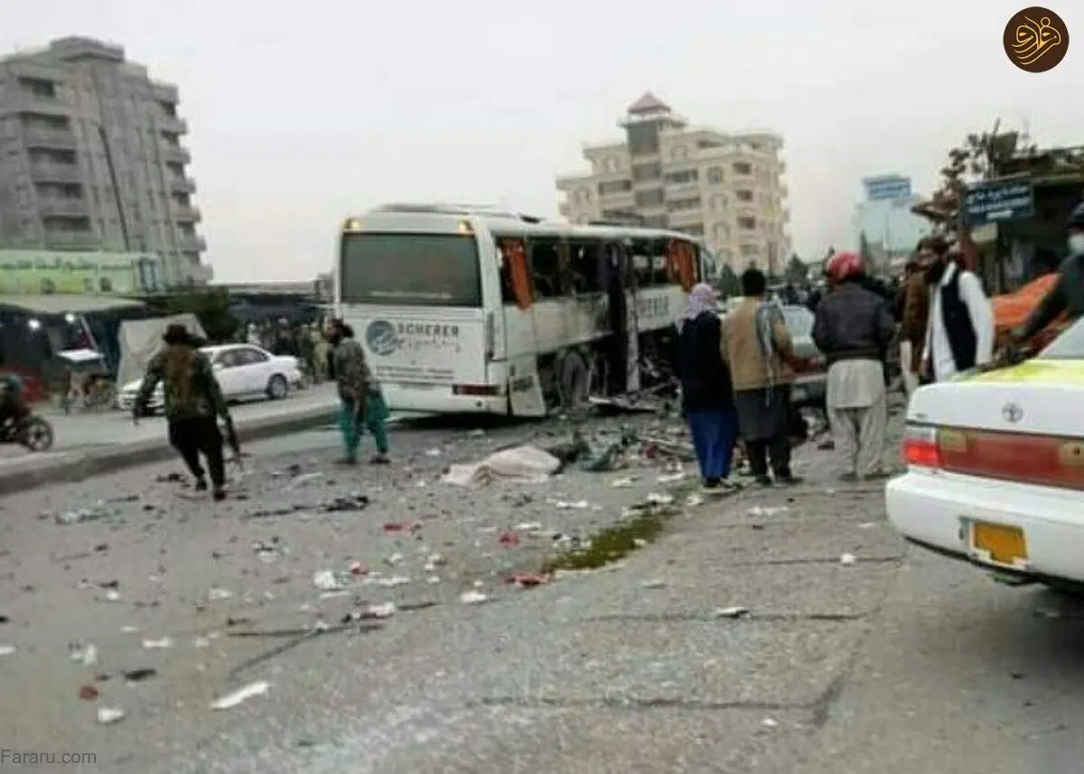 (ویدئو) انفجار مرگبار یک اتوبوس در مزارشریف