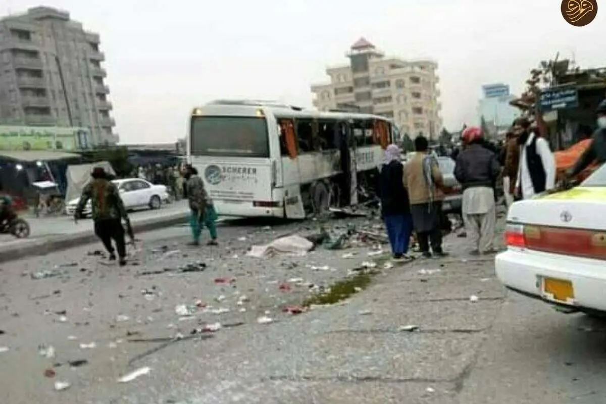 (ویدئو) انفجار مرگبار یک اتوبوس در مزارشریف