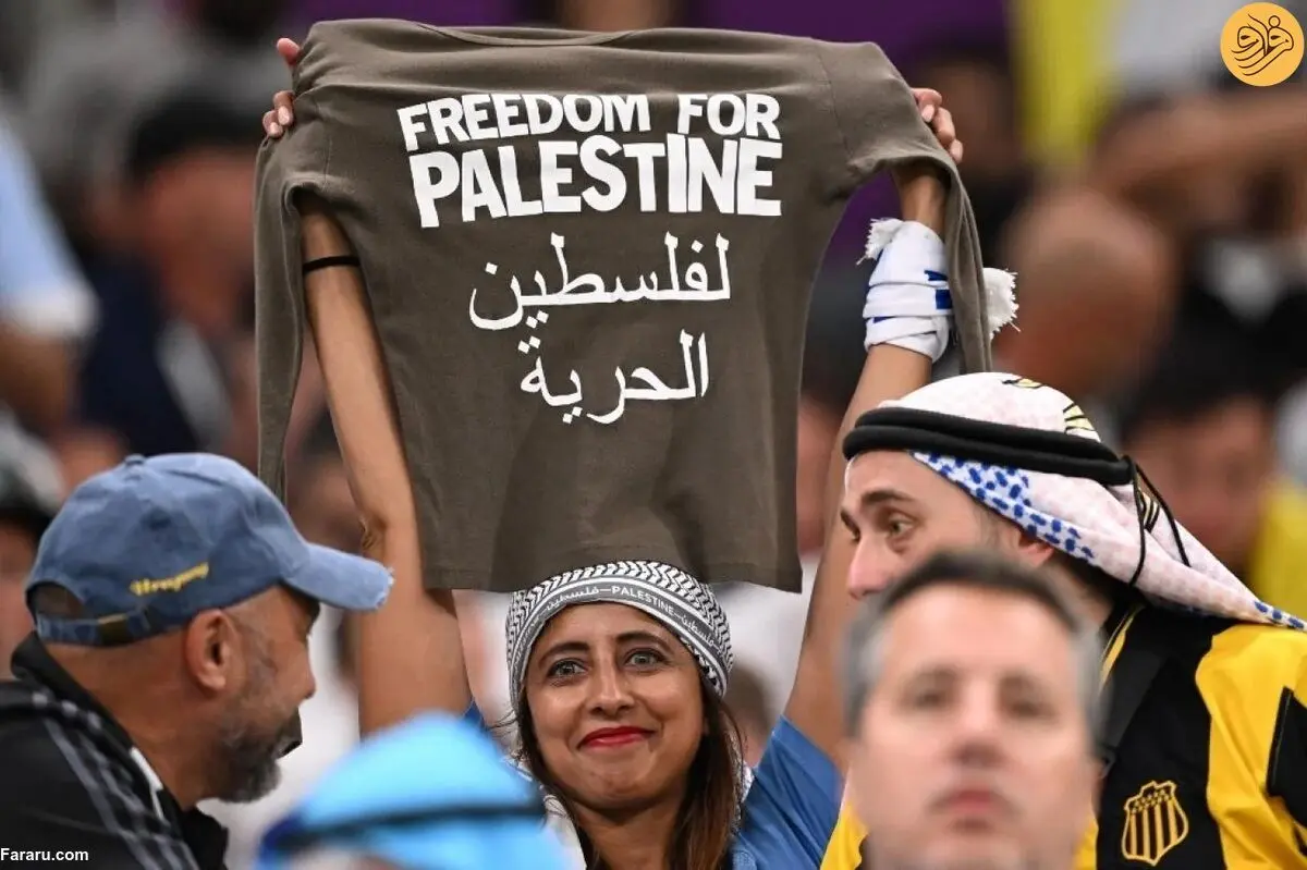 (ویدئو) جام جهانی ۲۰۲۲ قطر؛ پرچم فلسطین ۷ بار در کانون توجه قرار گرفت