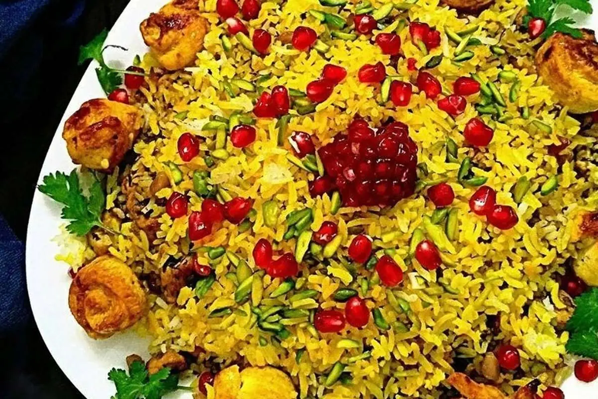 طرز تهیه انار پلو، شام خوشمزه برای شب چله