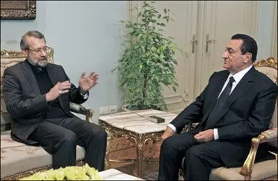 عکس> لاریجانی با حسنی مبارک دیدار و گفتگو کرد