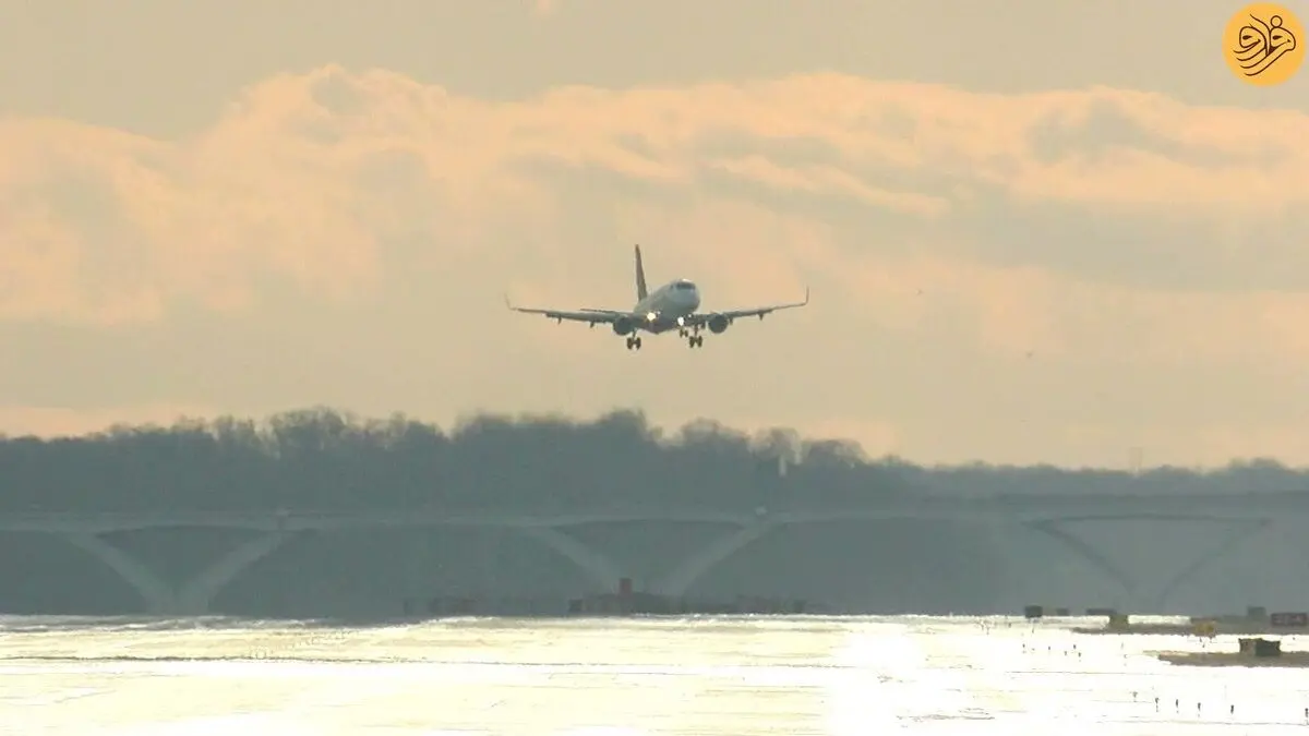 (ویدئو) باد شدید فرود هواپیماها را در فرودگاه واشنگتن دشوار کرد