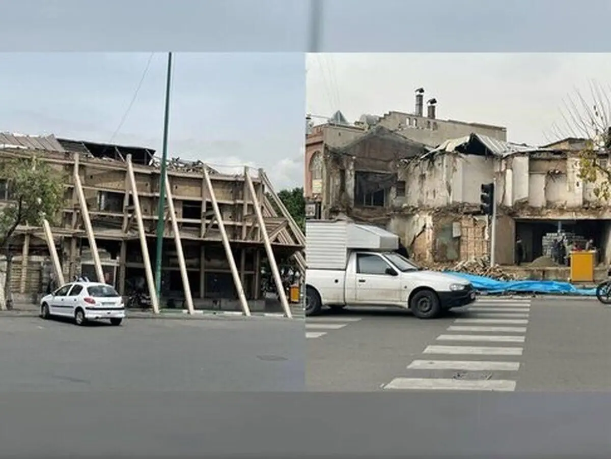 (تصویر) نخستین ساختمان «کفش ملی» تخریب شد