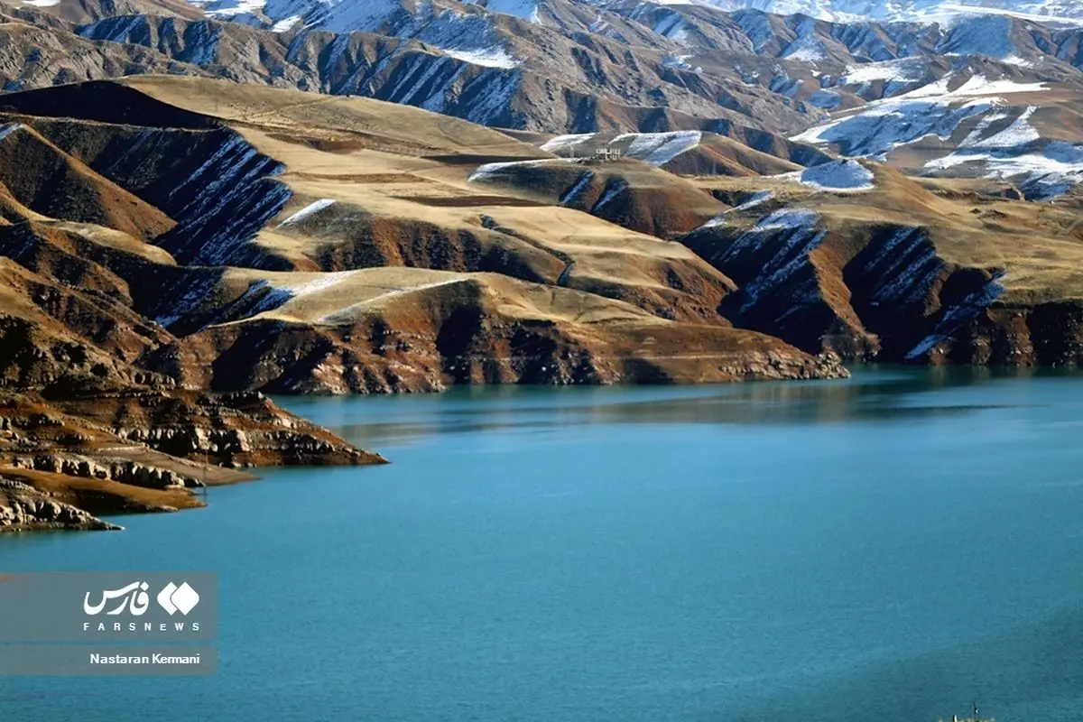 (تصاویر) آخرین وضعیت ذخیره آب در سد طالقان