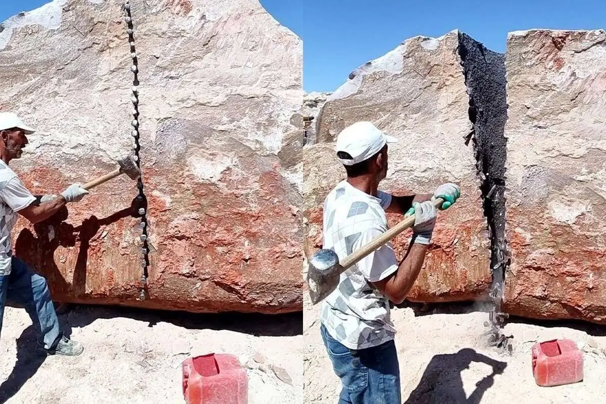 ویدئویی پربازدید از جدال پهلوان با سنگ غول پیکر!