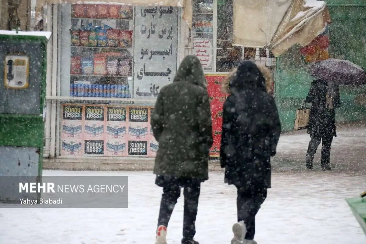 (تصاویر) بارش نخستین برف زمستانی در کرمانشاه