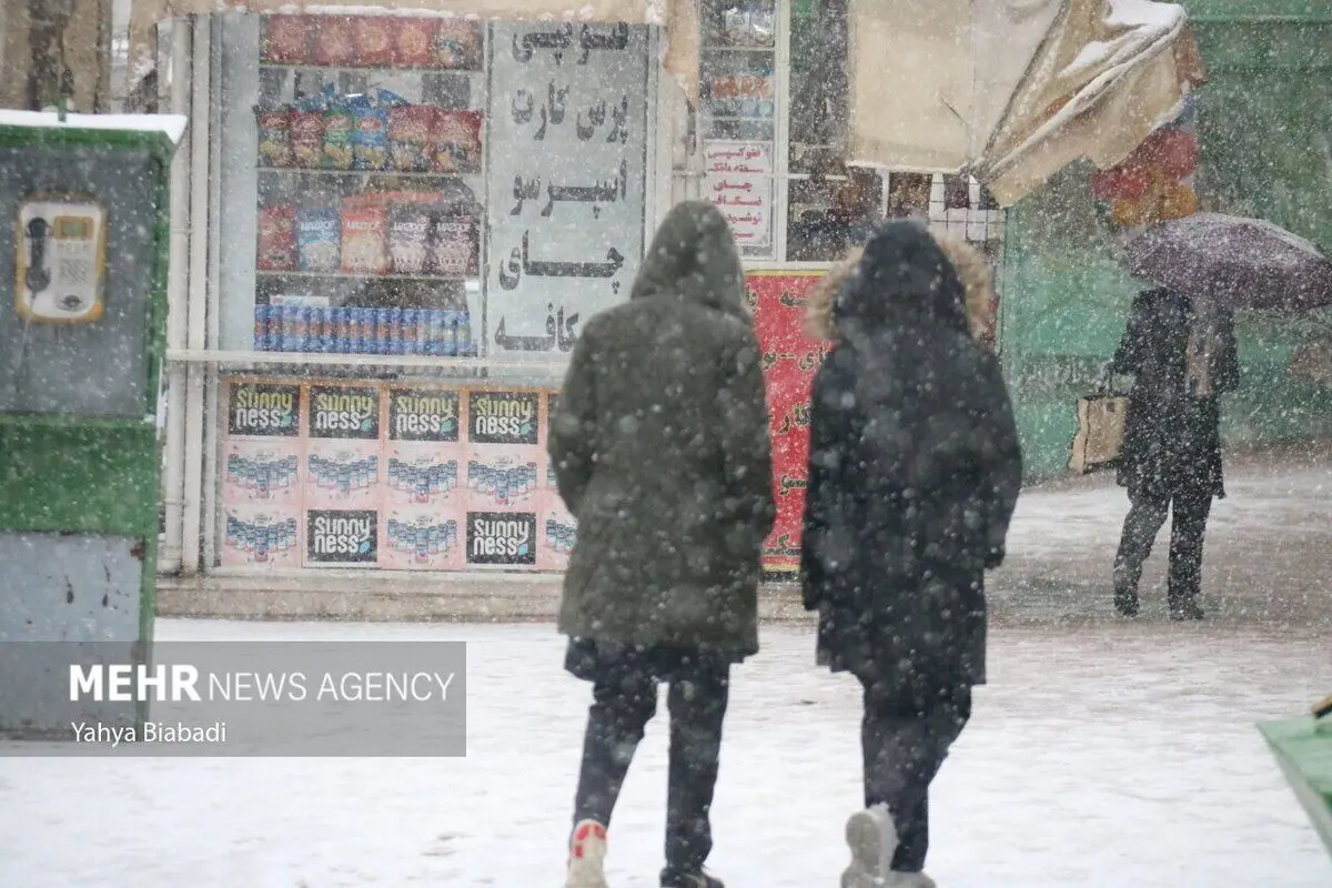 (تصاویر) بارش نخستین برف زمستانی در کرمانشاه