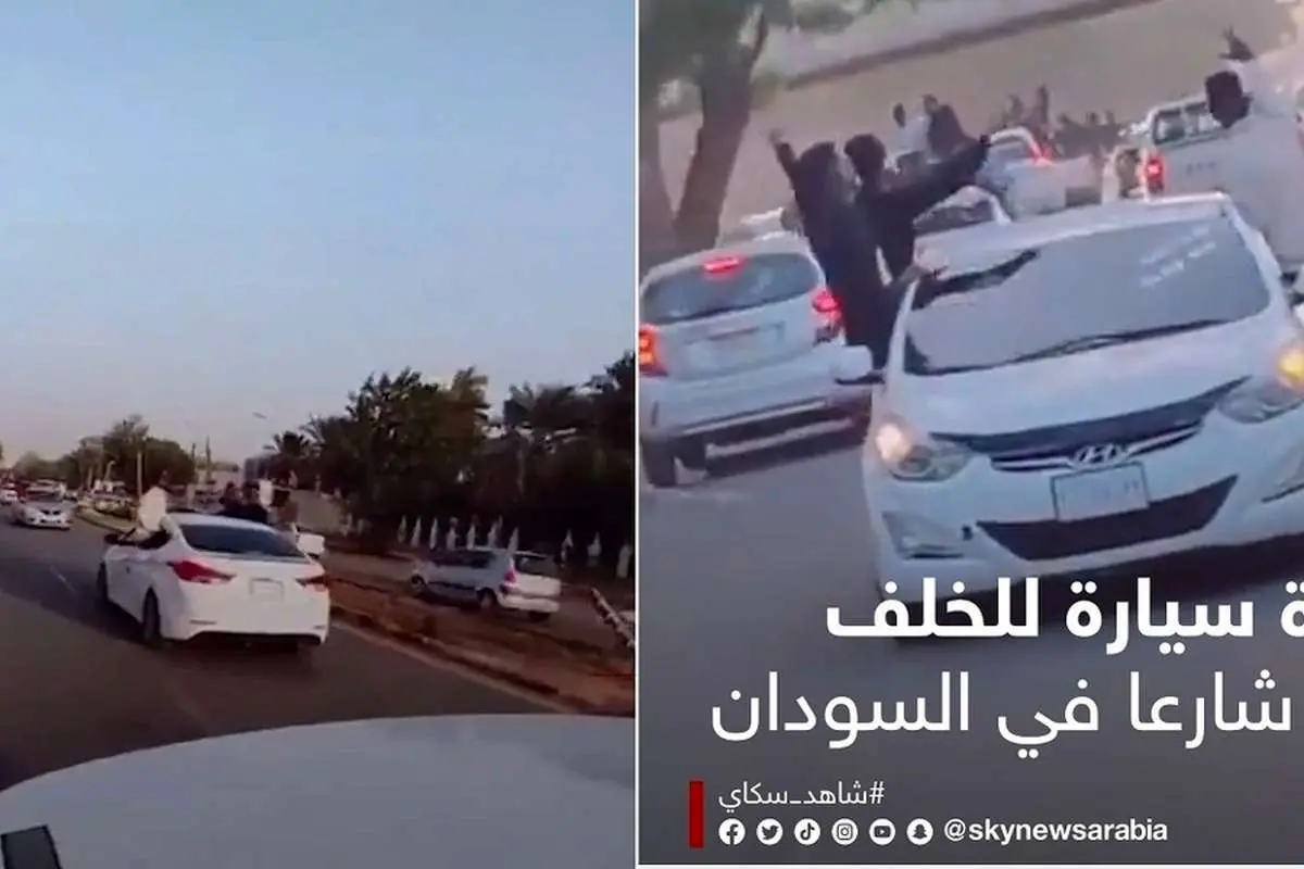 (ویدئو) حرکت نفسگیر یک خودرو با دنده عقب در جاده