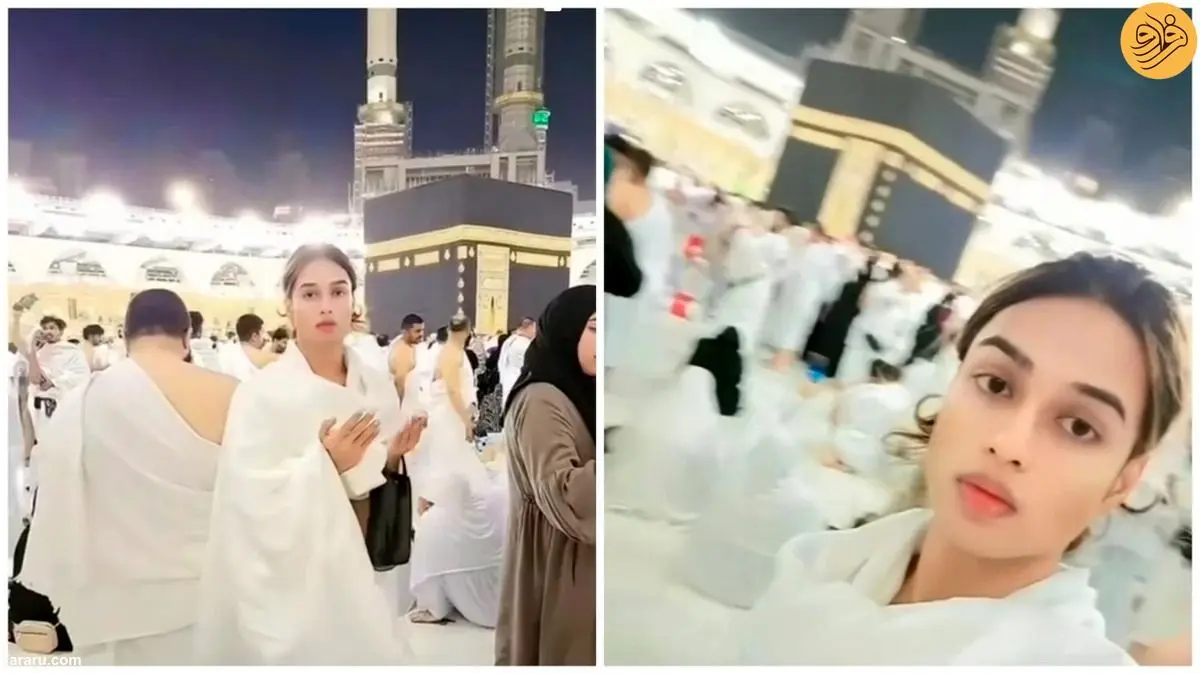 (ویدئو) جنجال در حج؛ مردی با چهره زنانه در خانه خدا خشم بسیاری را برانگیخت