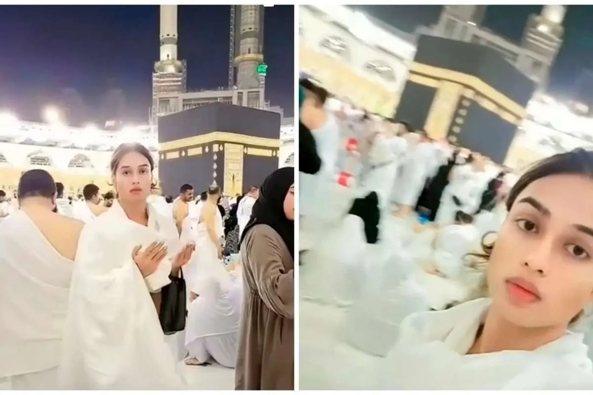 (ویدئو) جنجال در حج؛ مردی با چهره زنانه در خانه خدا خشم بسیاری را برانگیخت