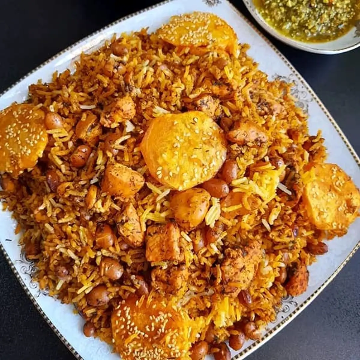 آموزش پخت یک پلوی مخلوط خوشمزه و متفاوت با لوبیا چیتی