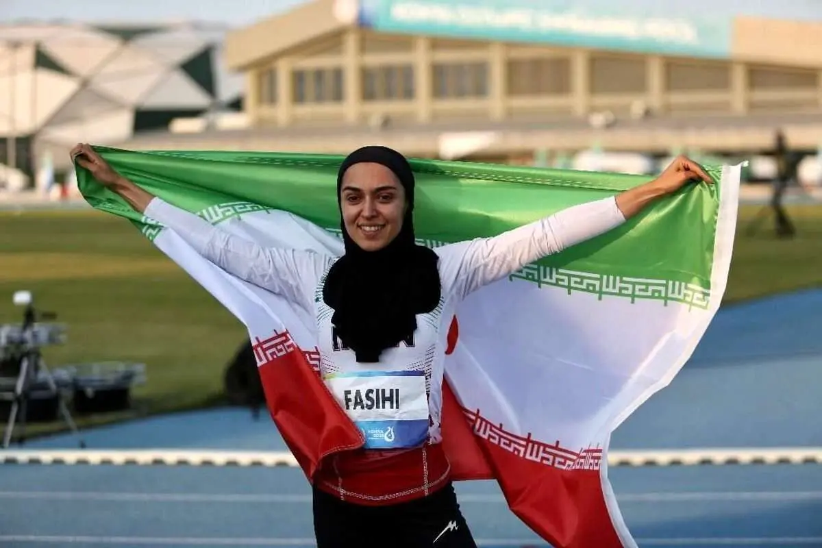 فرزانه فصیحی قهرمان دوی ۶۰ متر داخل سالن ۲۰۲۳ آسیا شد