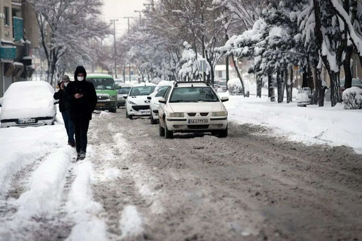 برف و باران در راه تهران