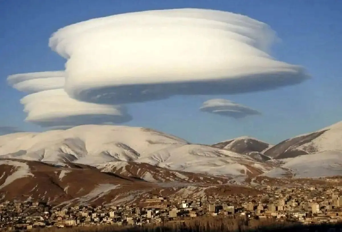 (ویدئو) ابر‌های تماشایی بر فراز آسمان خلخال