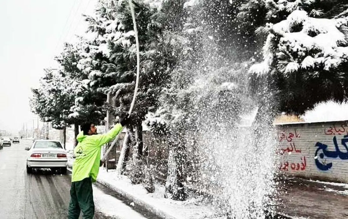بارش برف و باران در ۲۱ استان