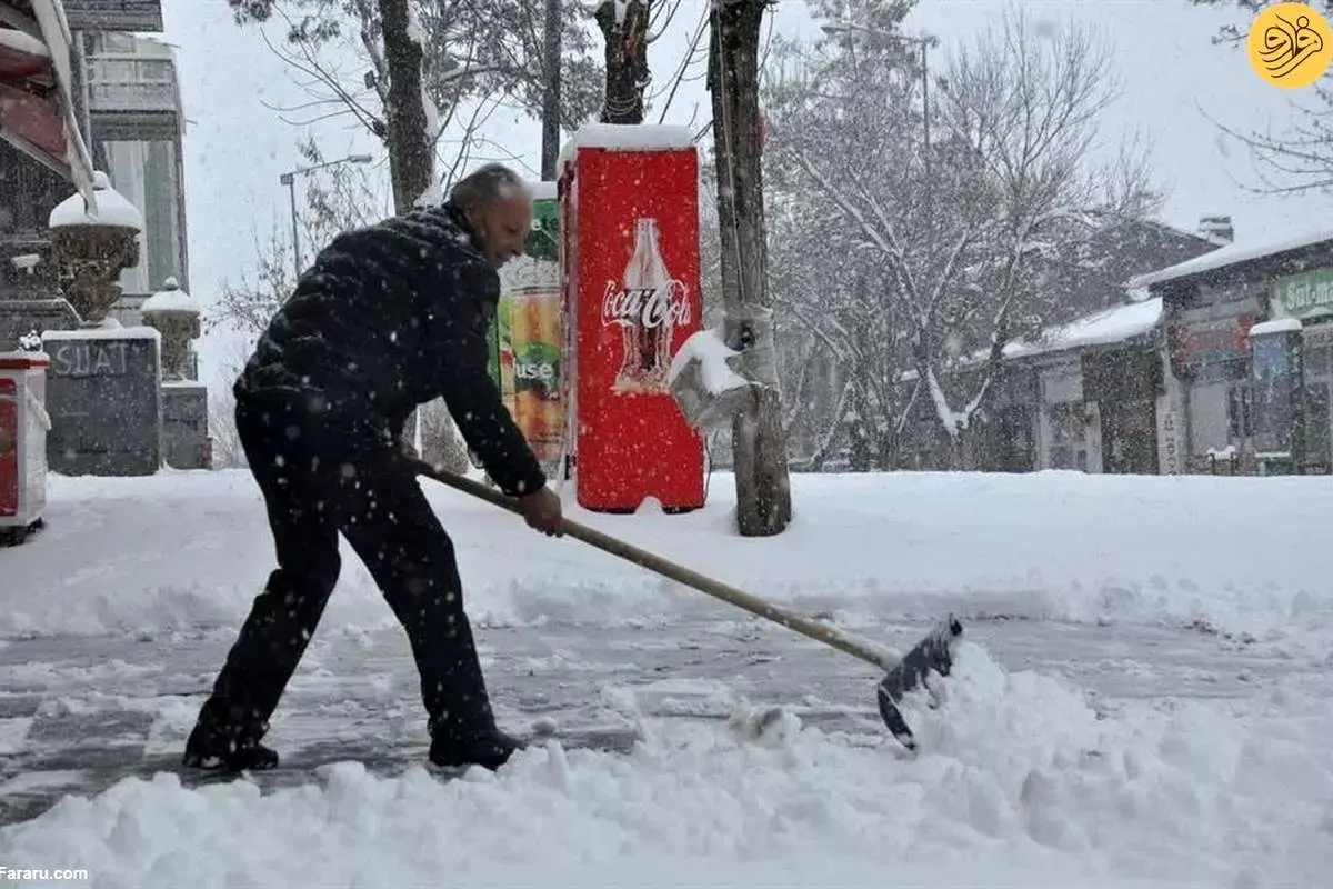 (ویدئو) برف و یخبندان در قارص ترکیه