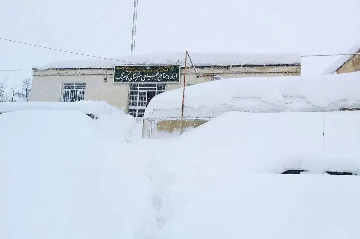 مدفون شده در برف کوهرنگ