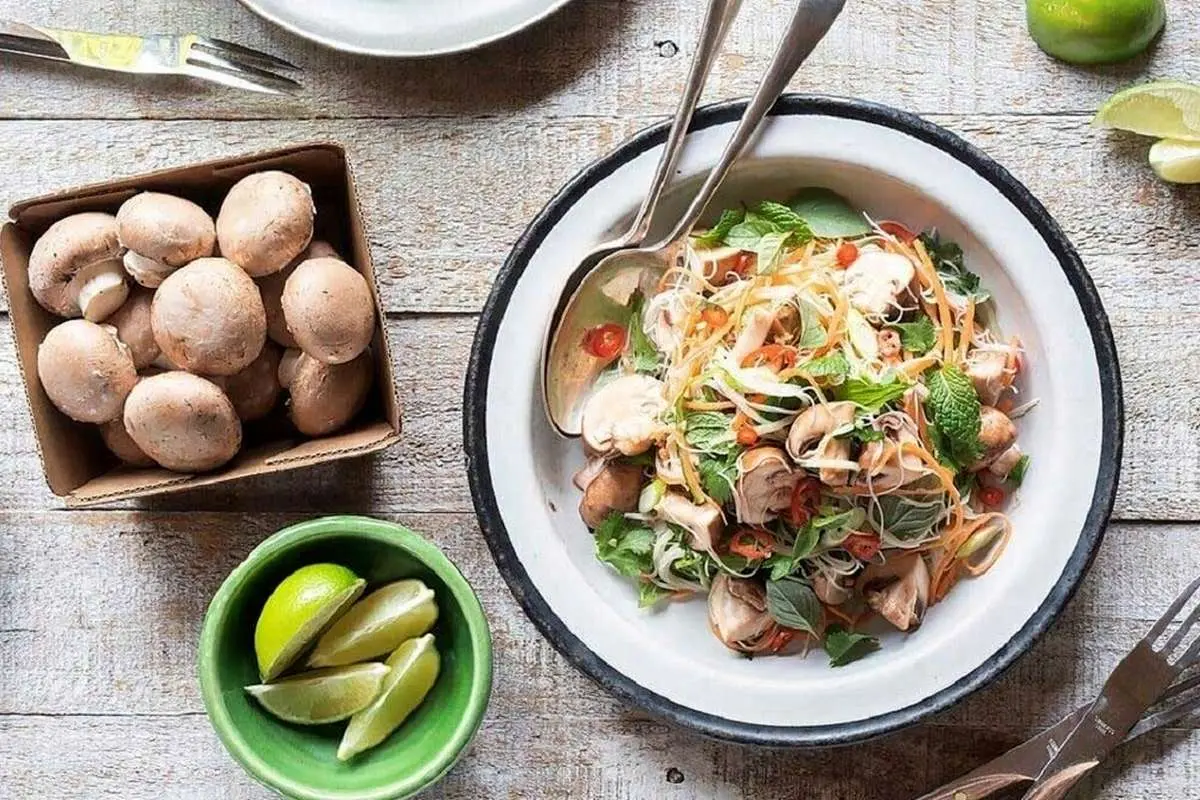 طرز تهیه سالاد قارچ و کلم؛ جذاب و خوشمزه
