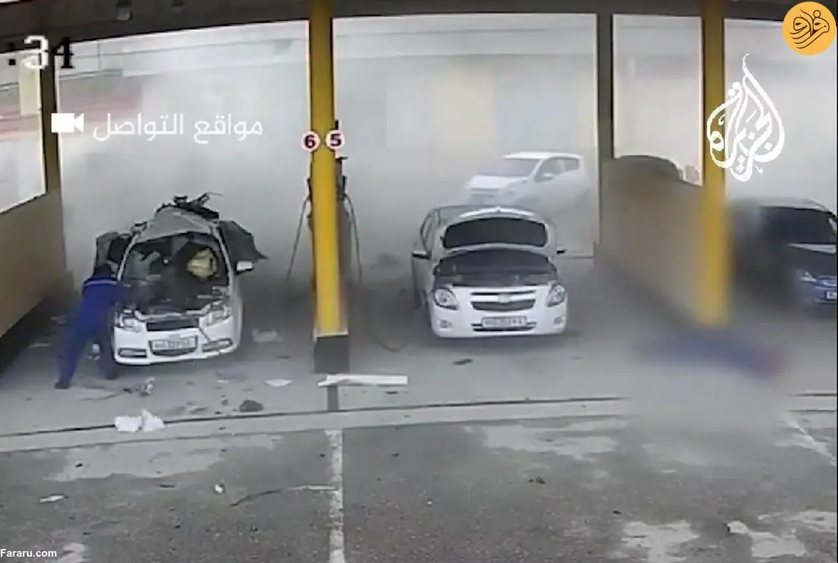 (ویدئو) مرگ دلخراش کارگر جایگاه سوخت بر اثر برخورد سیلندر گاز