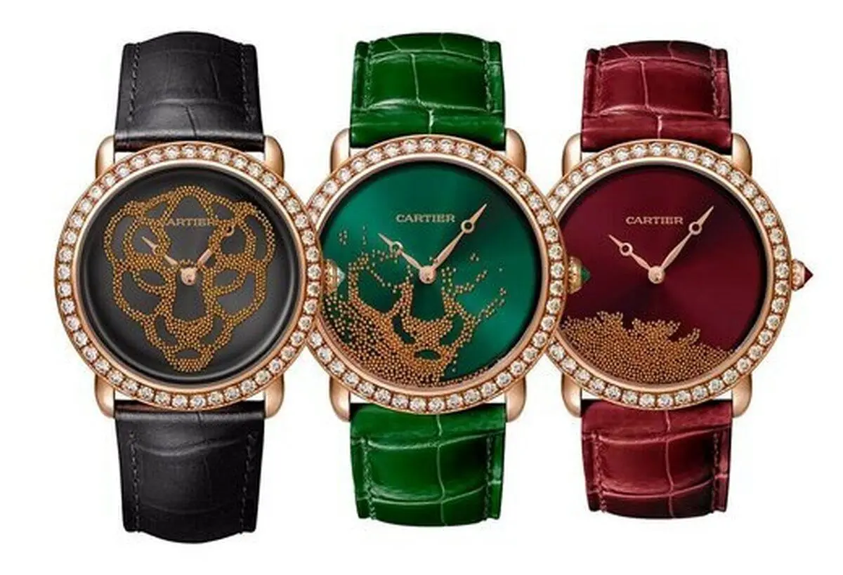 (ویدئو) تصویری جالب از ساعت ۷ میلیارد تومانی با صورت پلنگ جواهری!