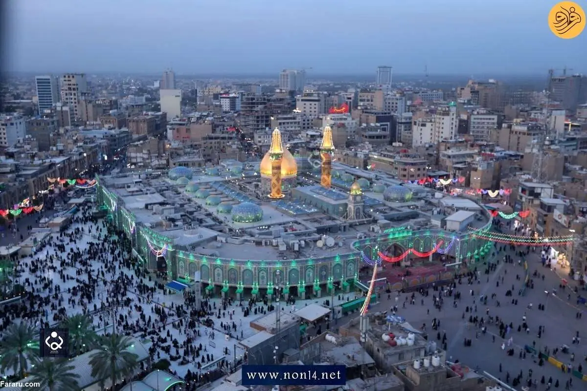 تصاویر هوایی از کربلای معلی در آستانه نیمه شعبان
