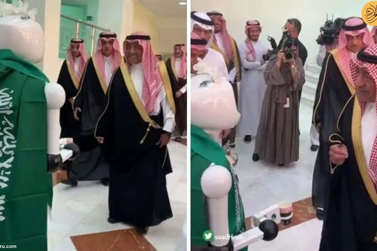 (ویدئو) استقبال ربات انساننما از شاهزاده سعودی
