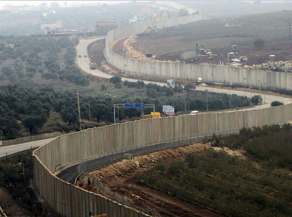 (ویدئو) رنگین کمان زیبا در مرز لبنان و فلسطین