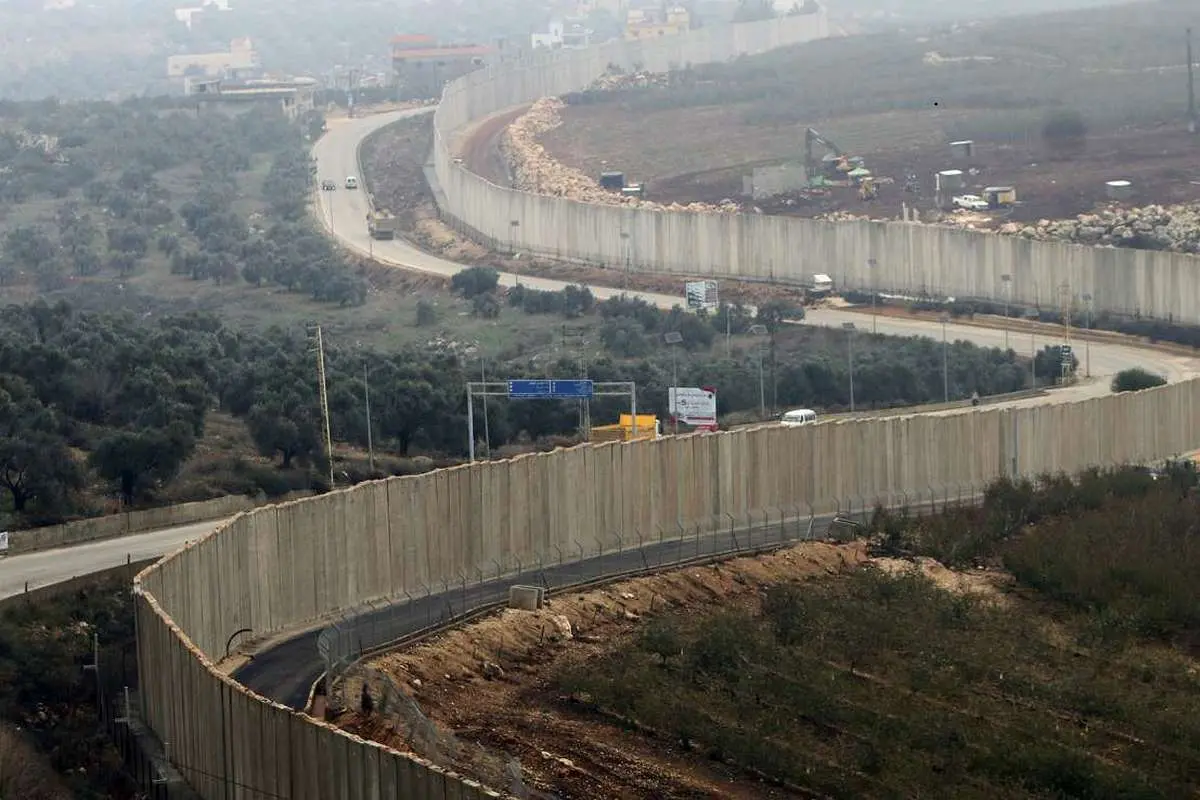(ویدئو) رنگین کمان زیبا در مرز لبنان و فلسطین