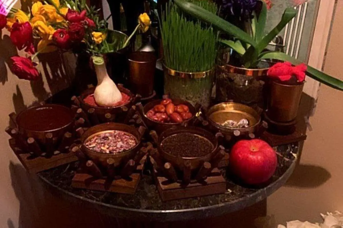 (تصویر) رونمایی بهنوش بختیاری از سفره هفتسین امسالش