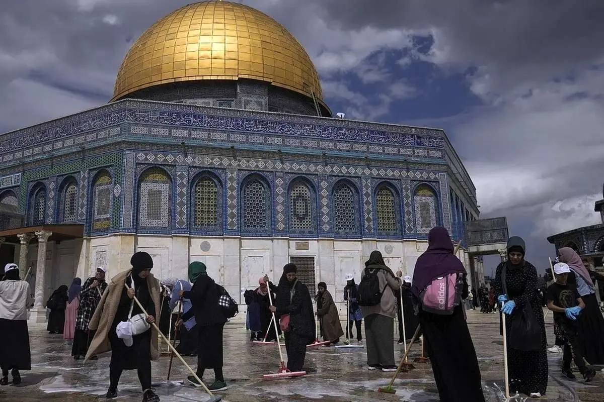 (ویدئو) آذین بندی رمضانی بیت المقدس با وجود ترس از تنش