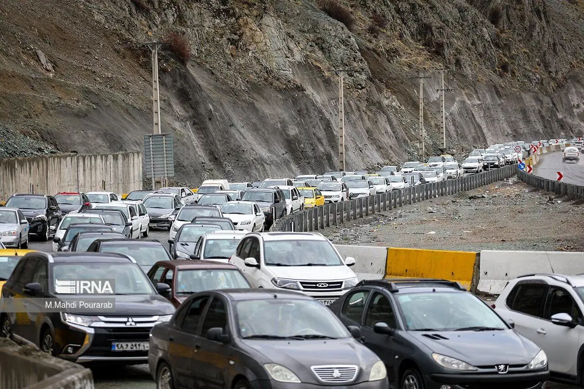 (تصاویر) ترافیک جاده چالوس
