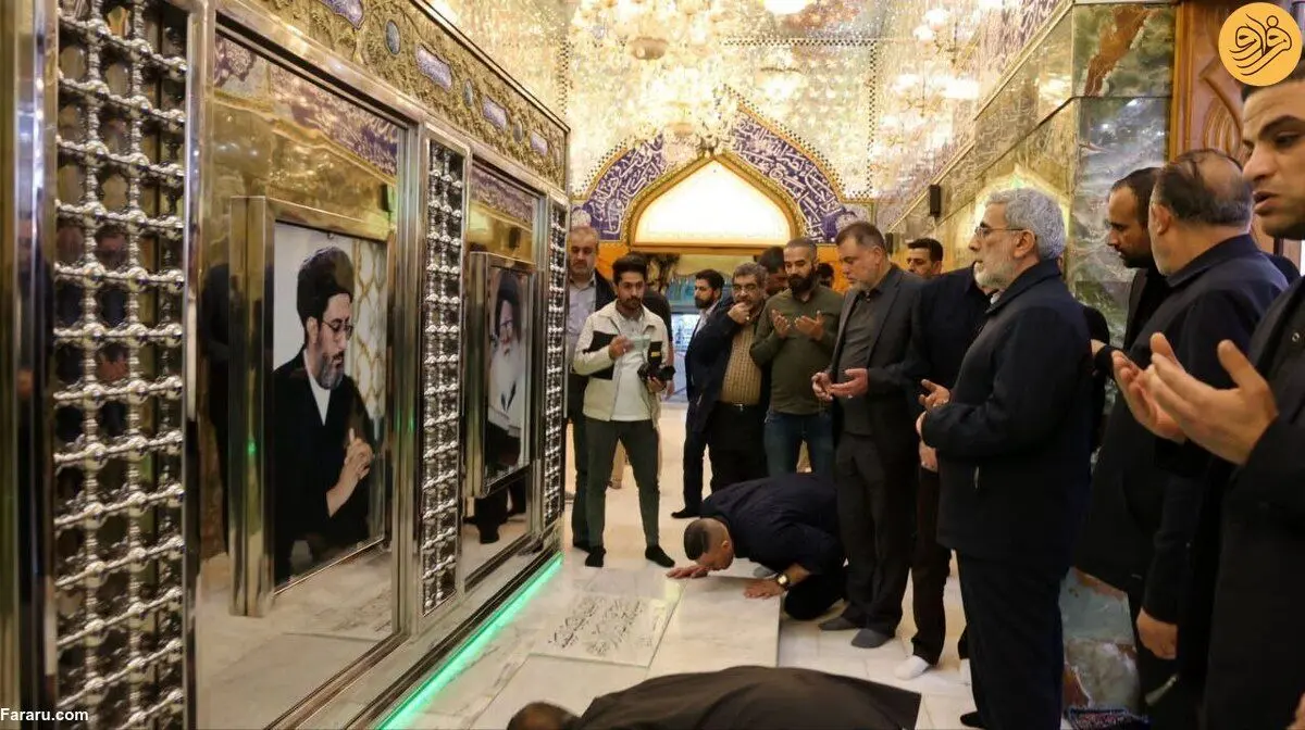 (عکس) حضور سردار قاآنی بر سر مزار شهید صدر