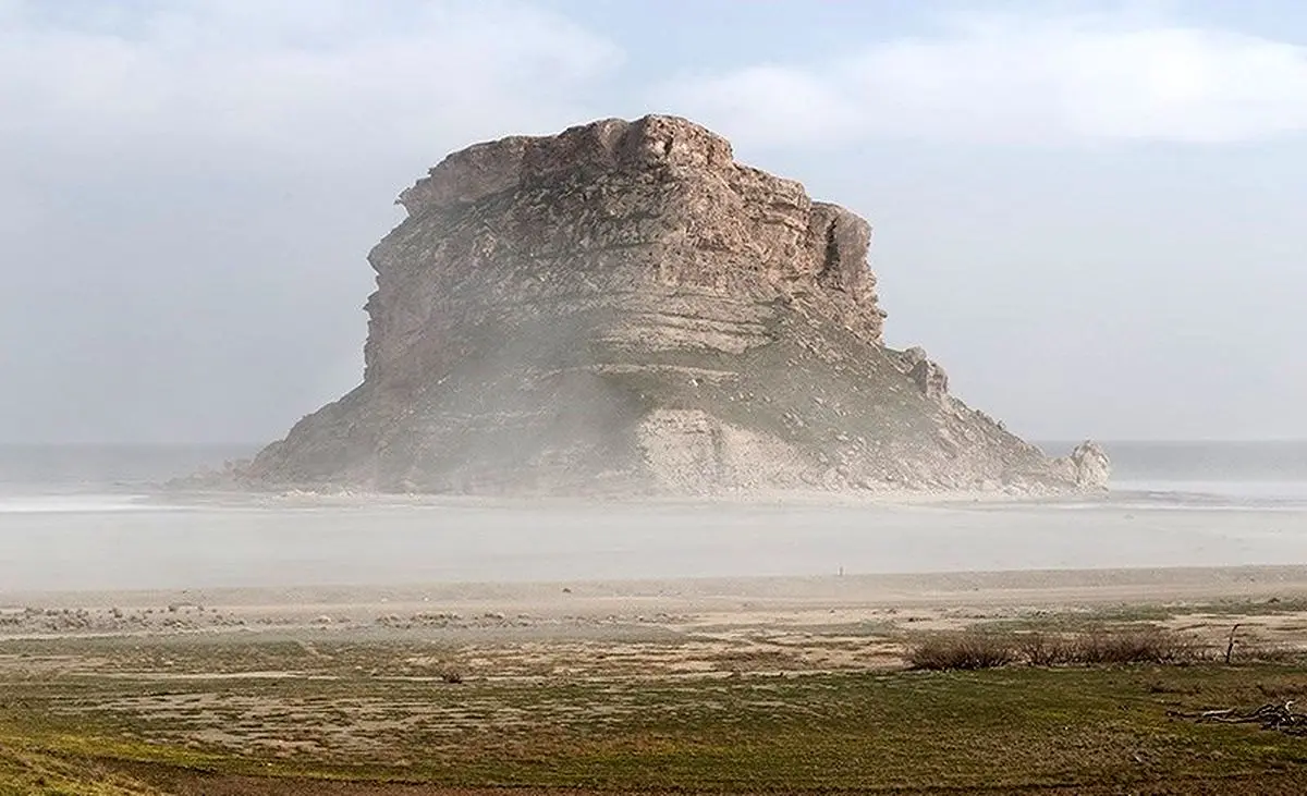 ویدئویی از توفان نمک در دریاچه ارومیه
