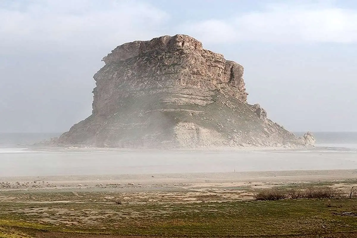 ویدئویی از توفان نمک در دریاچه ارومیه